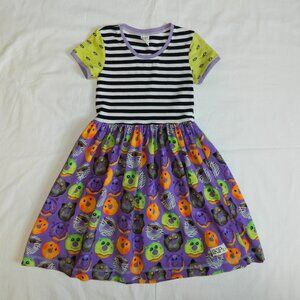 Girls size 8 Knit Dress Halloween Monster Donuts K Pea